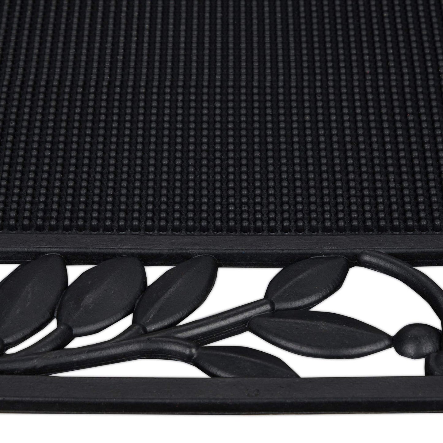 Door mat rubber leaf motif