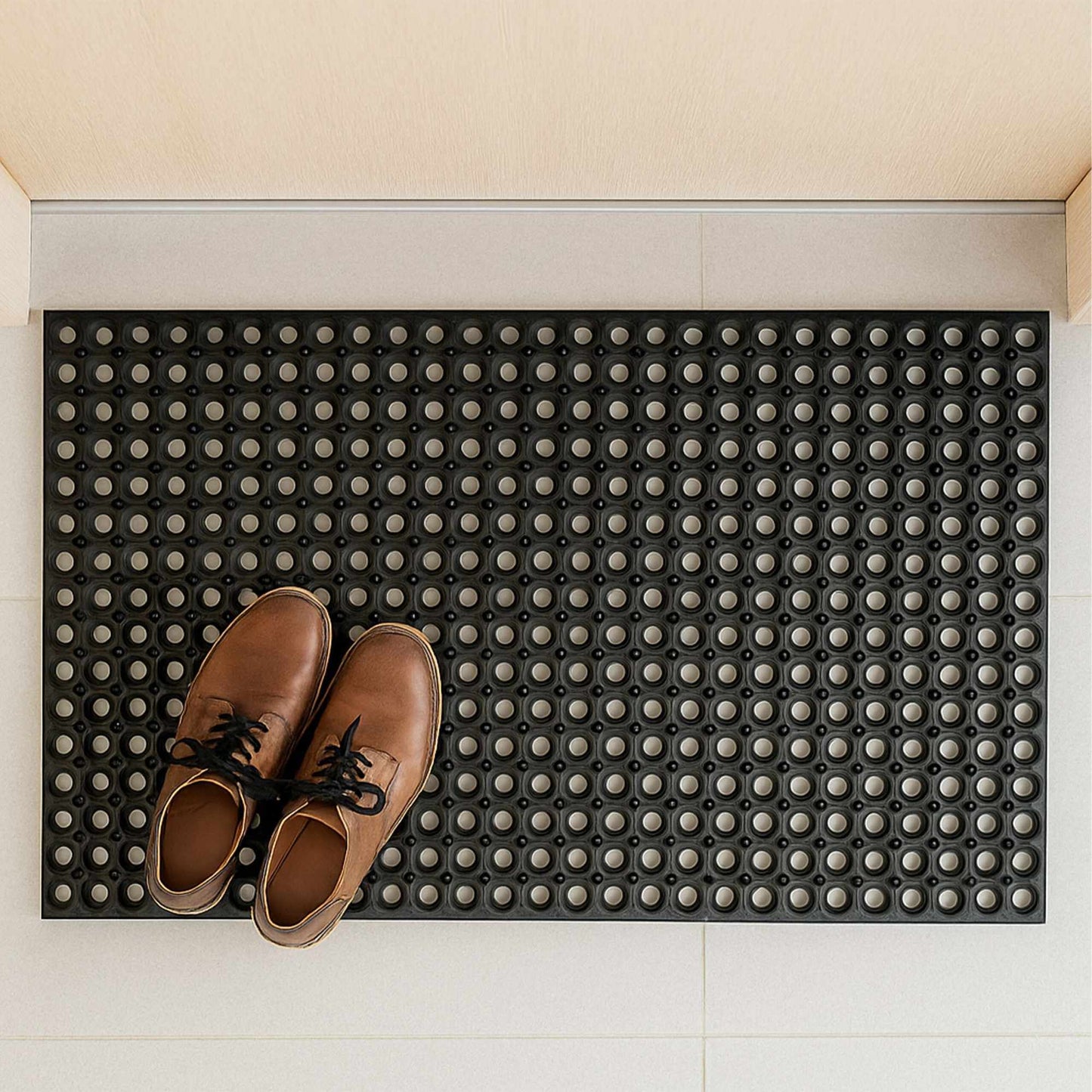 Doormat with Holes, 100x50 cm, Shoe Scraper Mat