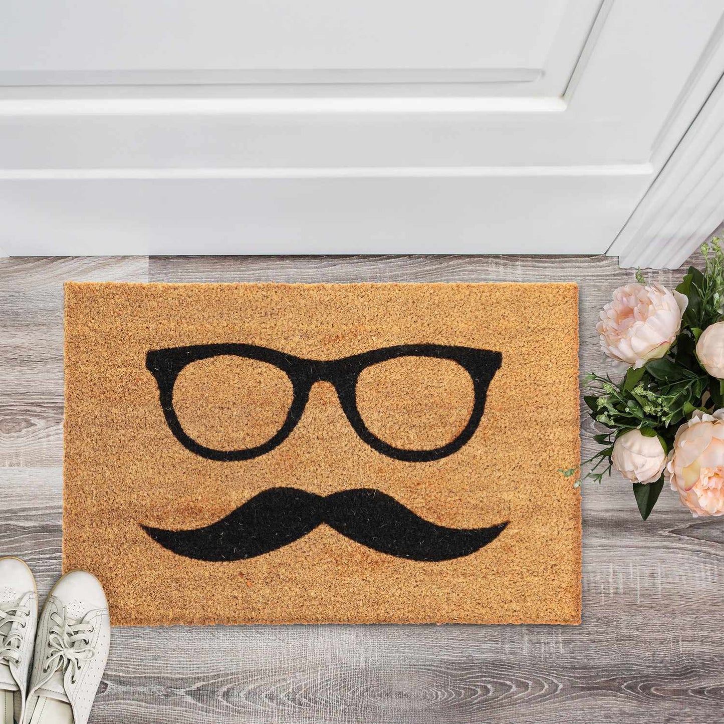 Door mat with coconut "Mustasch