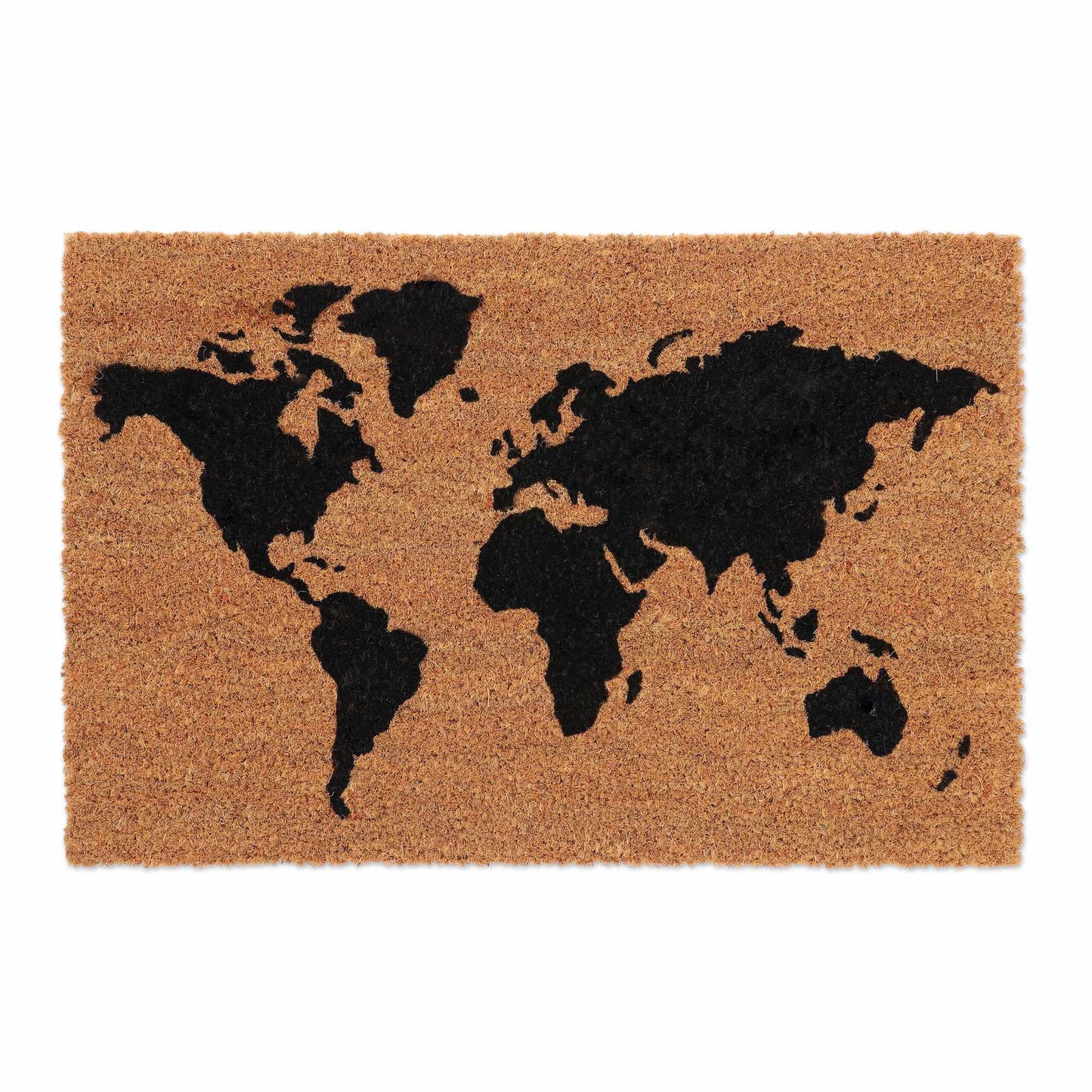 Door mat with world map in coconut