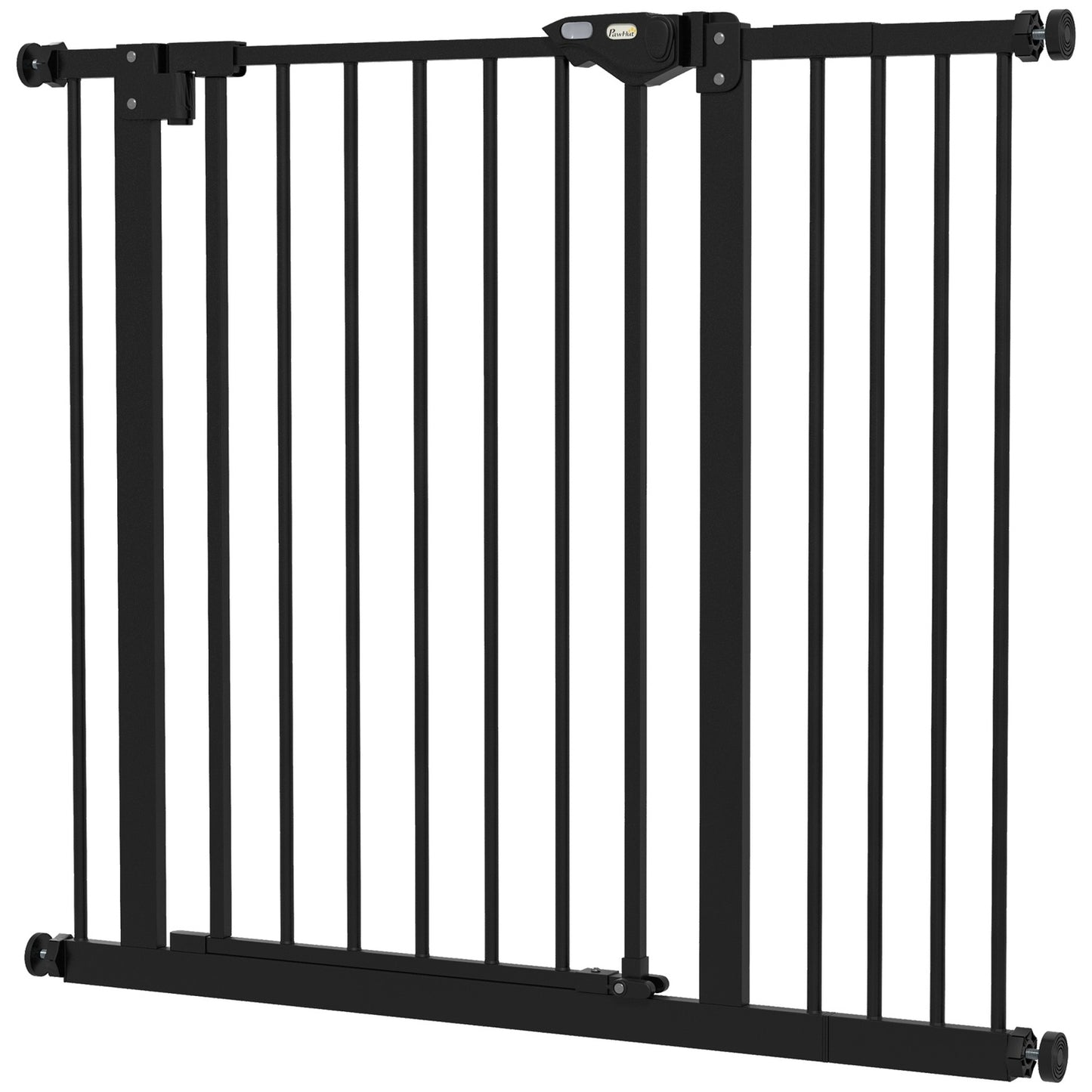 Dog protection gate, adjustable width, no drilling, black