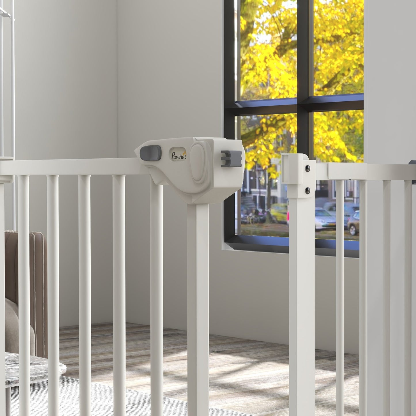 Dog Safety Gate - Expandable Metal, No-Drill, 74-94 cm