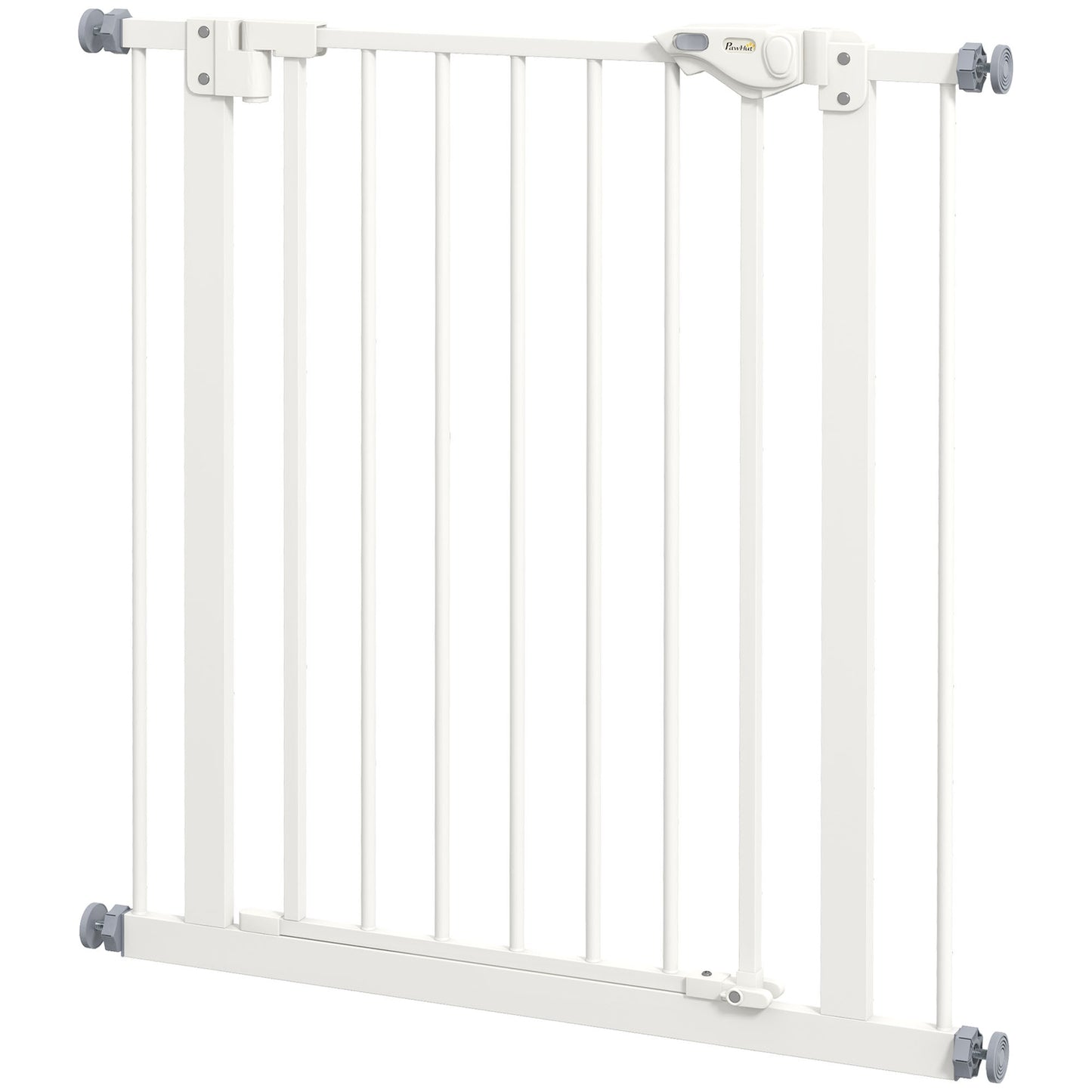 Dog Safety Gate, 74-80 cm, No-Drill, Metal & Plastic