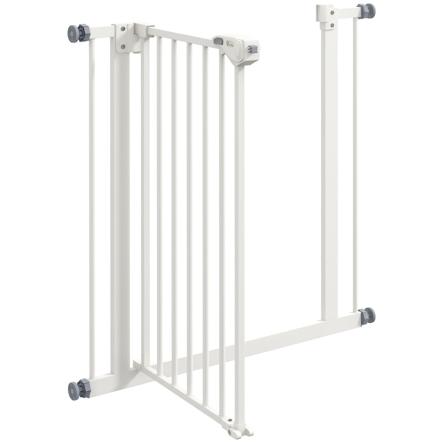 Dog Safety Gate, 74-80 cm, No-Drill, Metal & Plastic