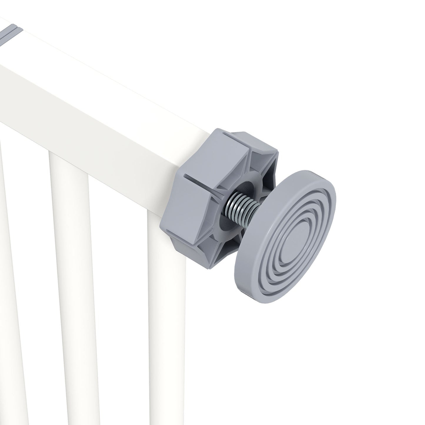 Dog protection gate, 74-87cm, Stair barrier, No drill, White