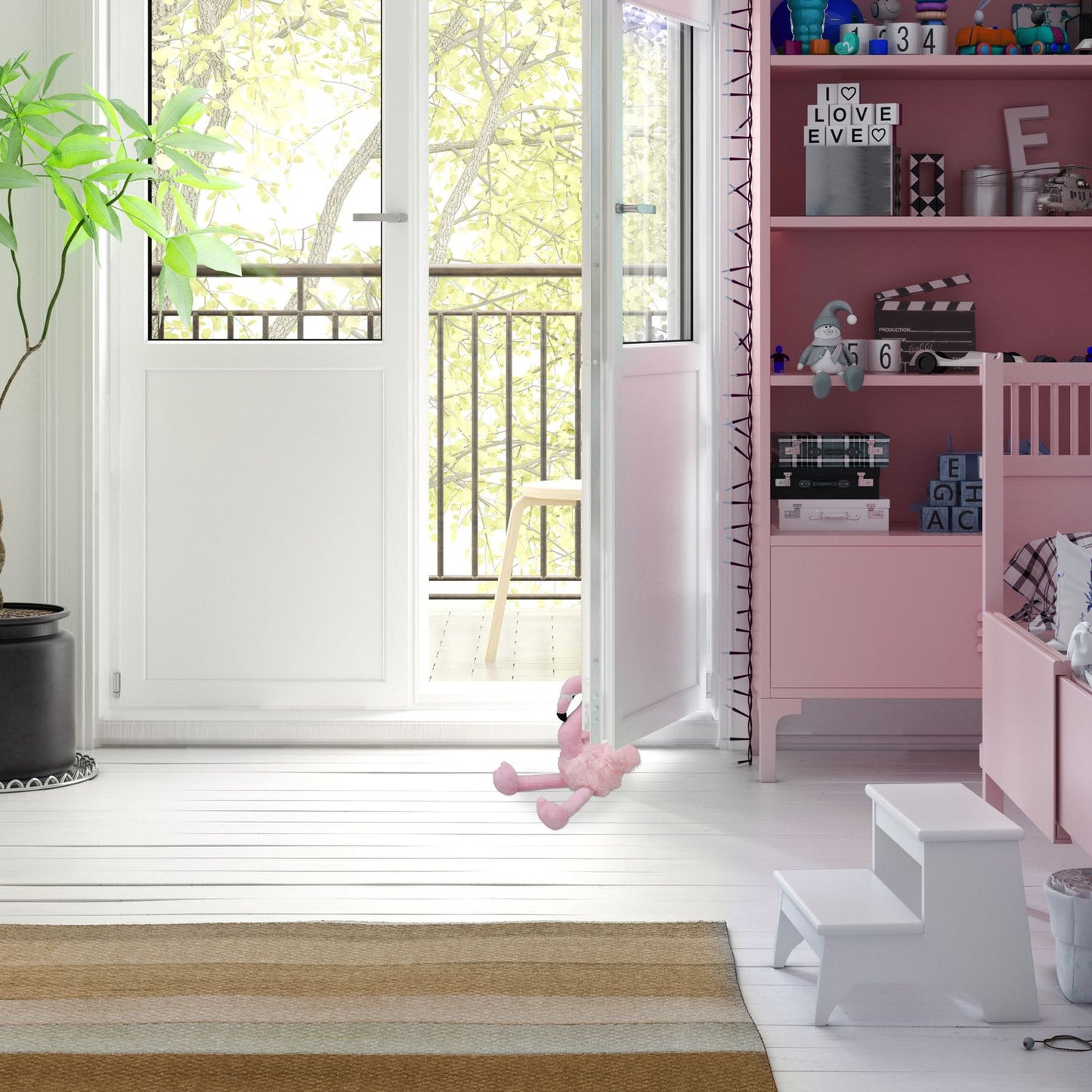 Door stop flamingo