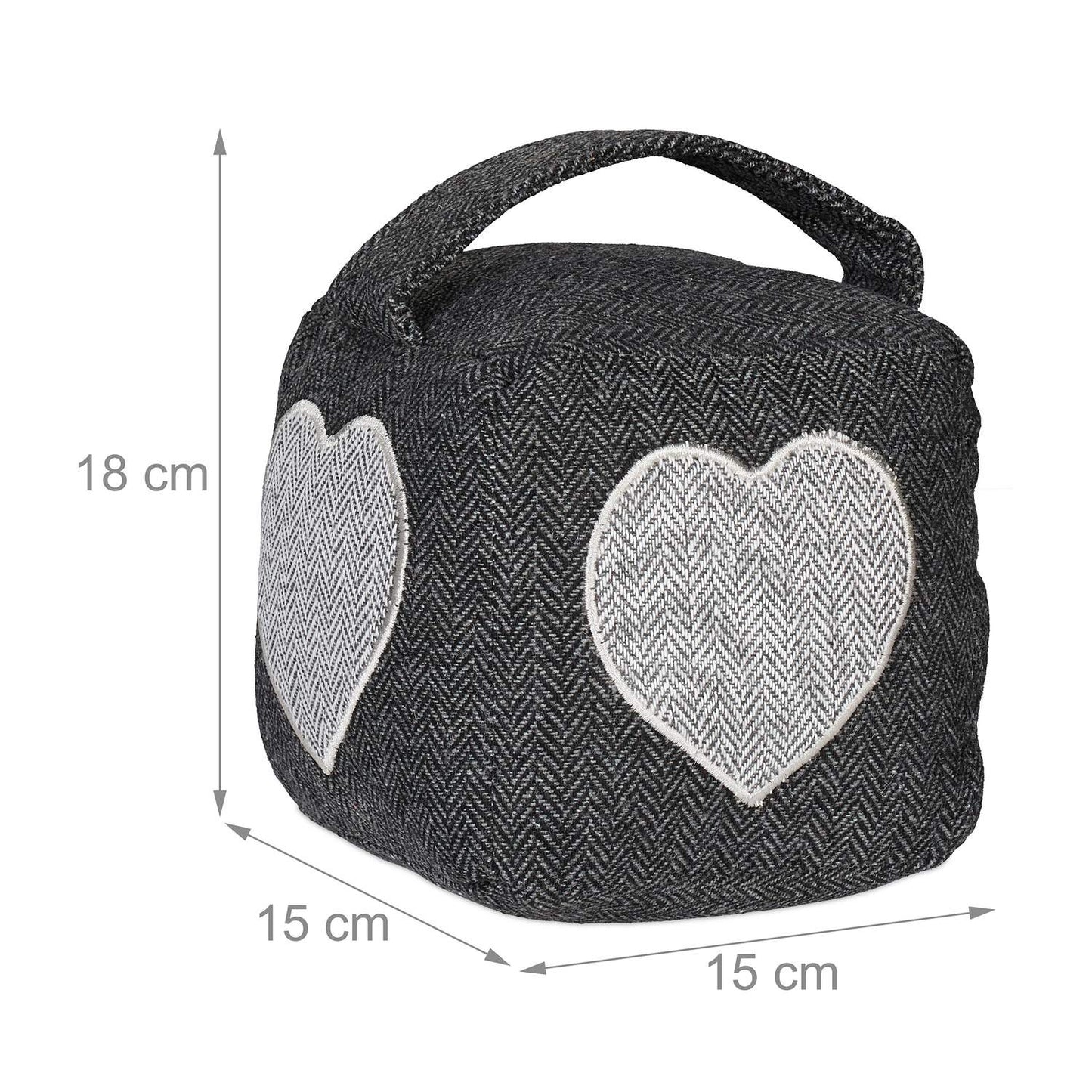 Door stop heart motif