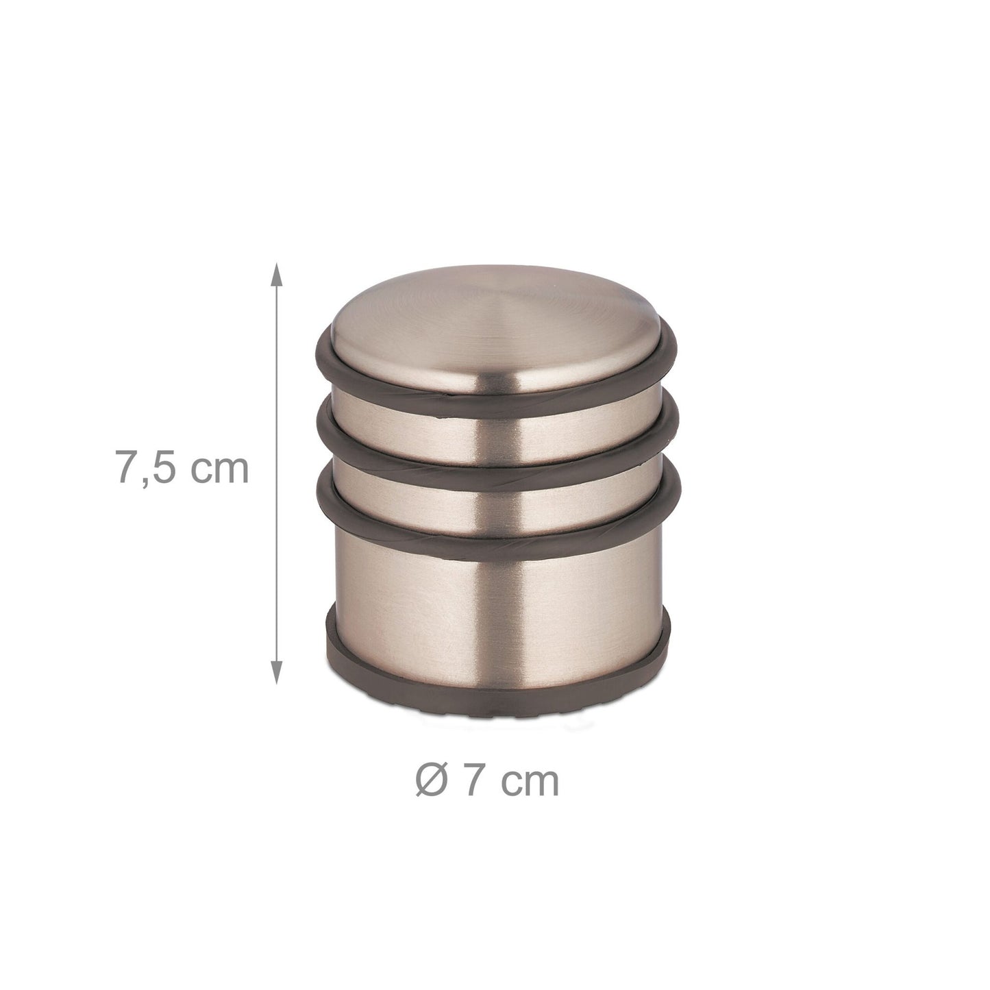 Door stop in stainless steel and bronze