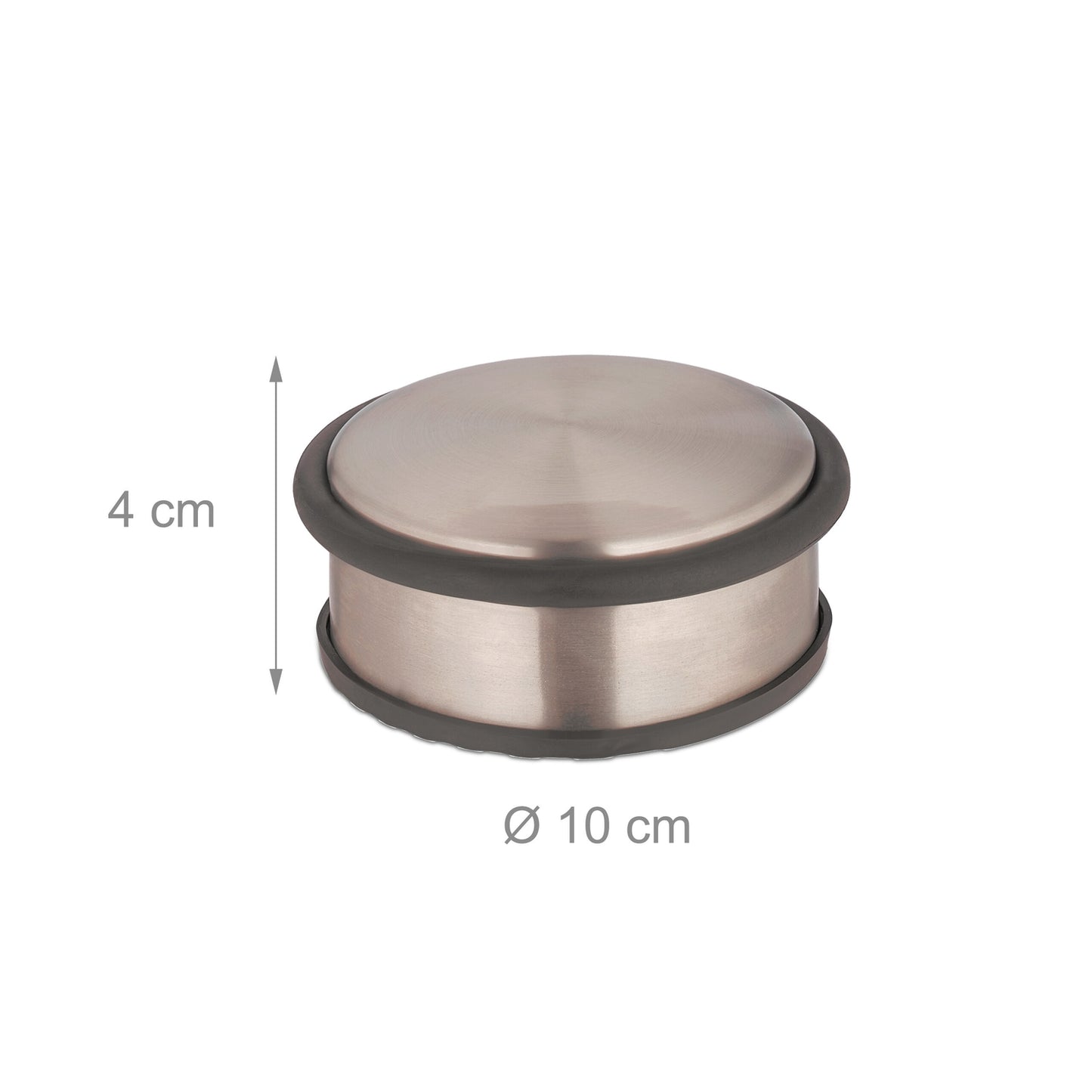 Door stop in stainless steel and bronze