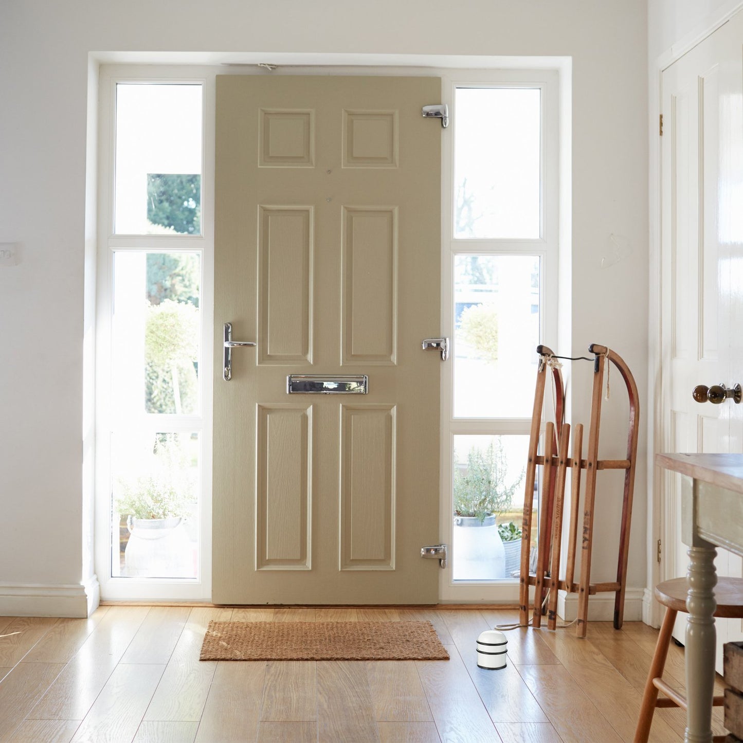 Door stop stainless steel round