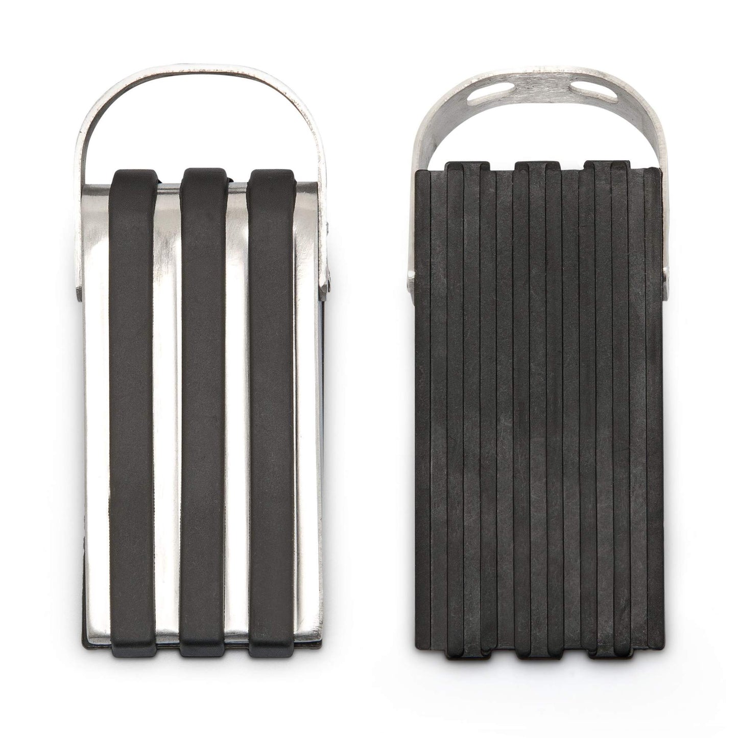 Door stop stainless steel set of 2 rubberized