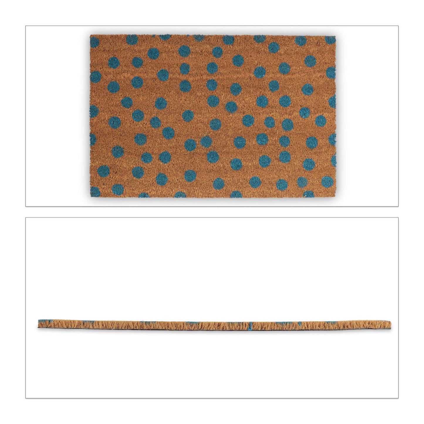 Dotted coconut fiber doormat