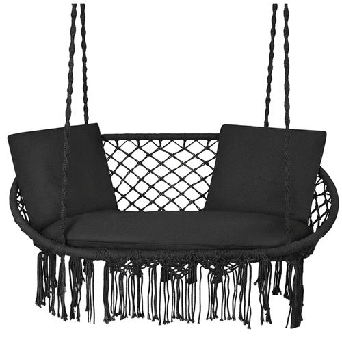 Double Black Stork's Nest Swing, 300kg Capacity, 2-Seater