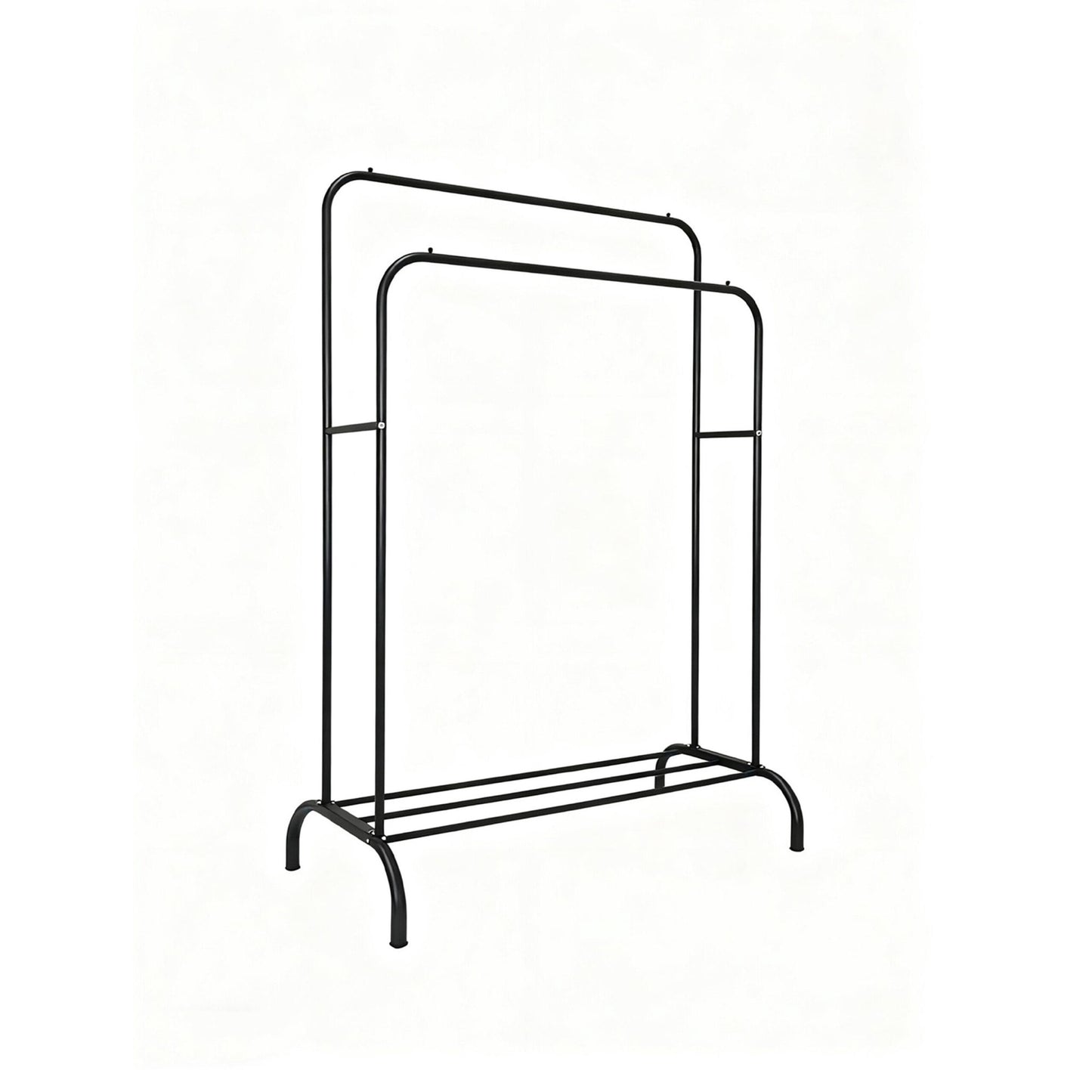 Double Clothes Rail with Shelf – Metal, Freestanding