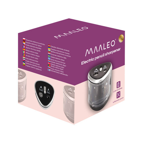 Double Electric Pencil Sharpener, 2 Holes, Replaceable Blades
