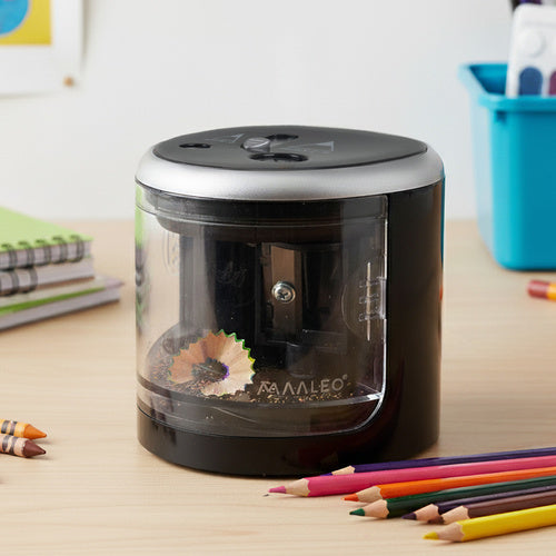 Double Electric Pencil Sharpener, 2 Holes, Replaceable Blades