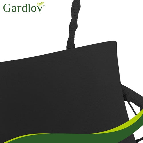 Double Garden Swing Cushion Set, Black, Polyester-Cotton