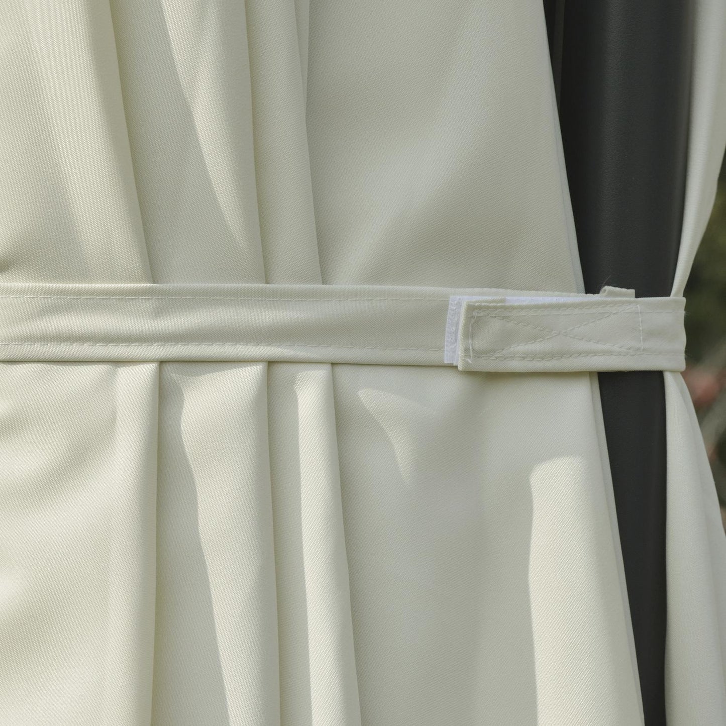 Double cantilever garden umbrella, cream, sun protection