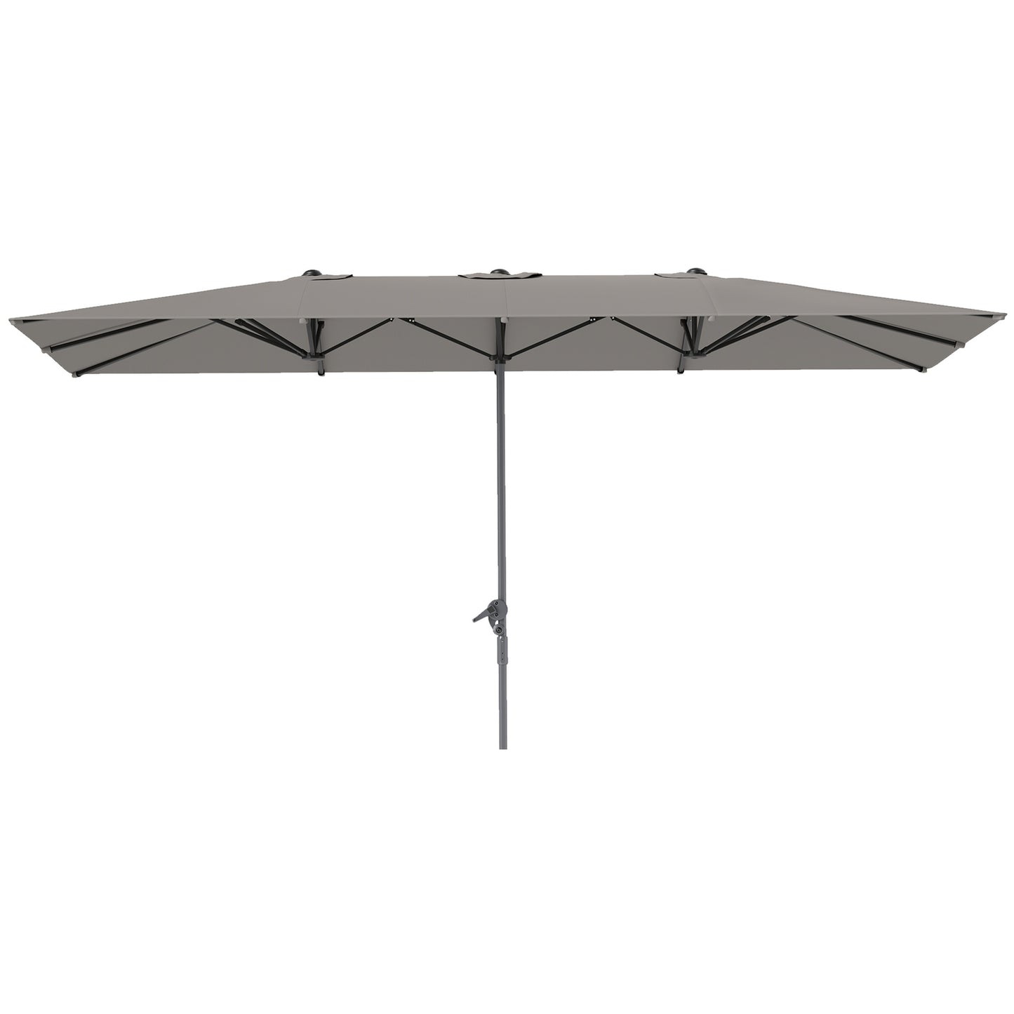 Double garden umbrella - 451 x 264 cm, UV 50+, windproof