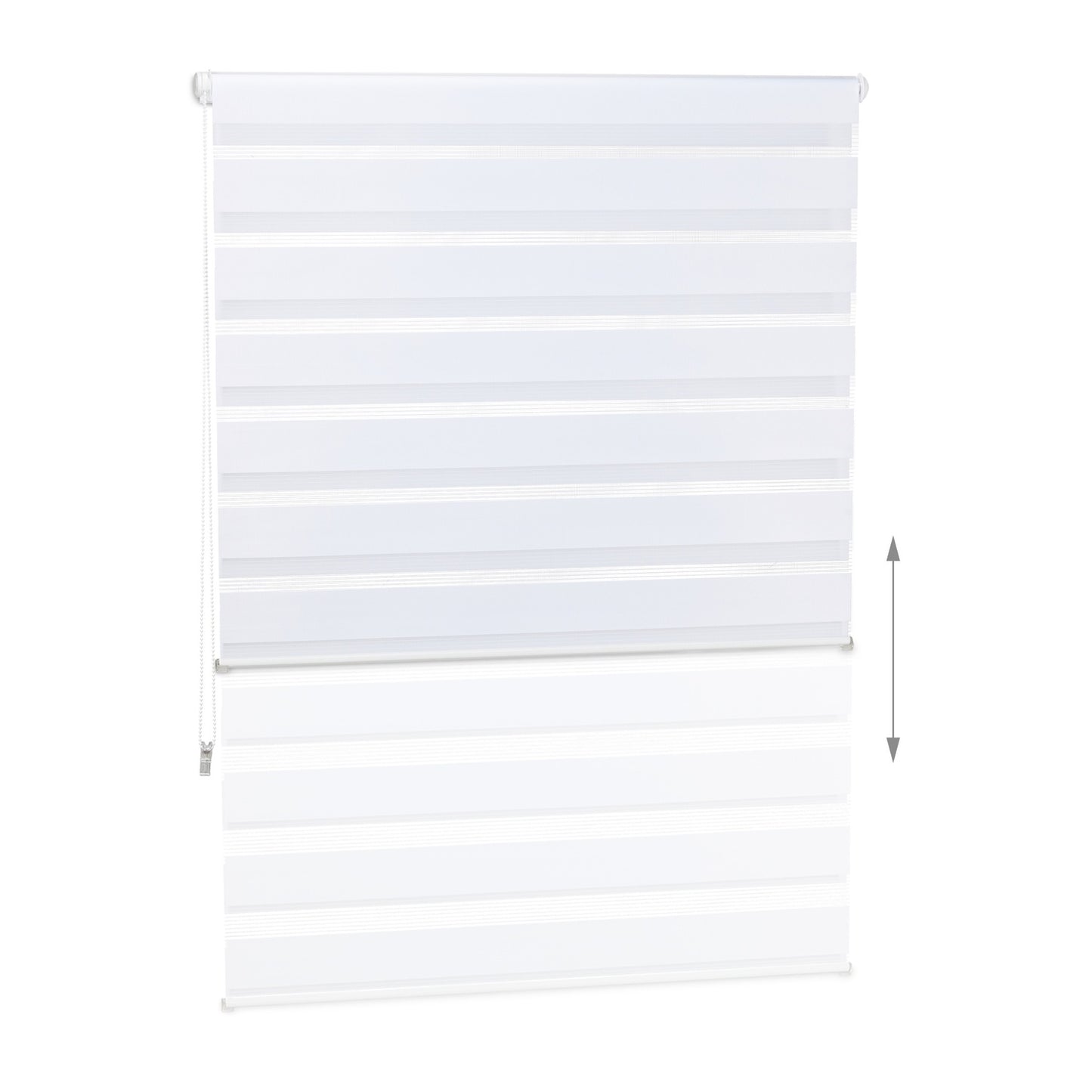 Double Roller Blind, White, No-Drill Clamp Fix