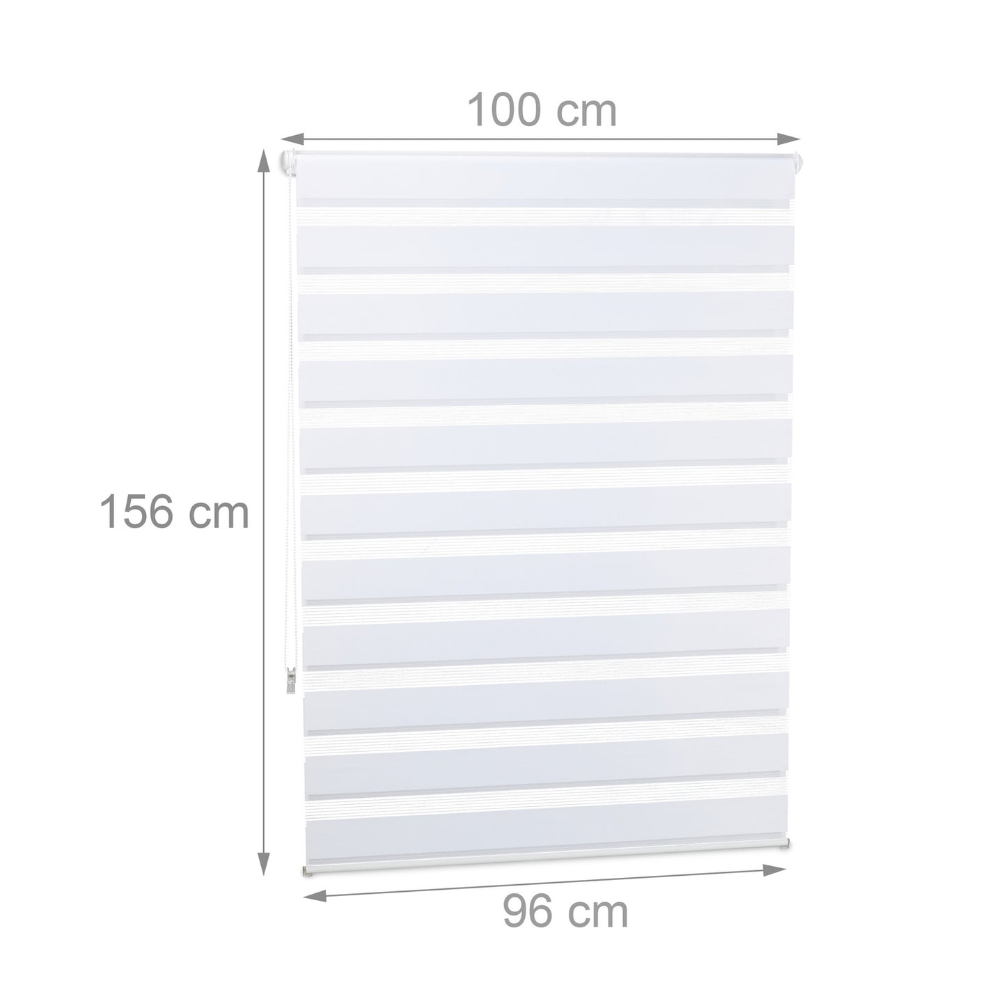 Double Roller Blind, White, No-Drill Clamp Fix