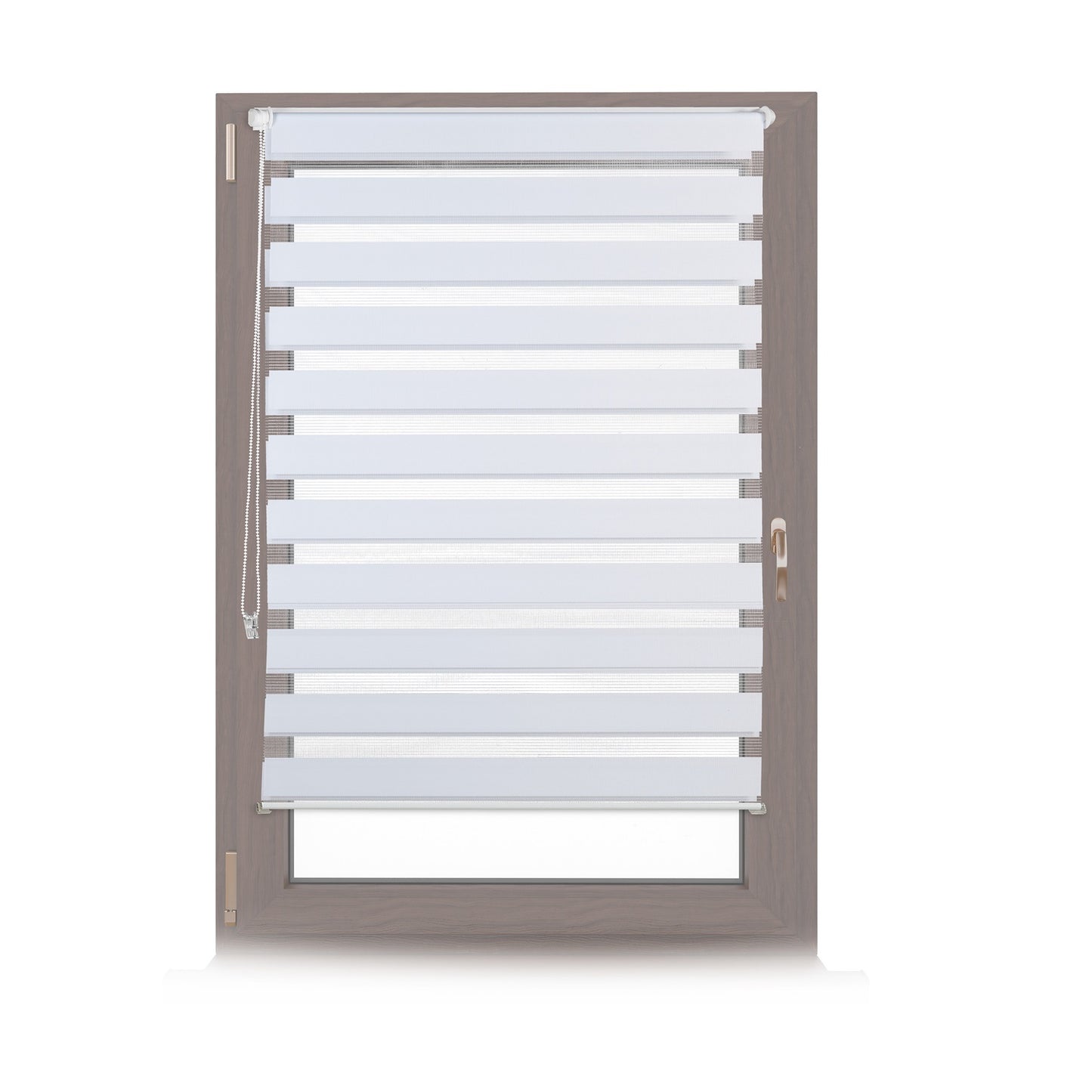 Double Roller Blind, White, No-Drill Clamp Fix