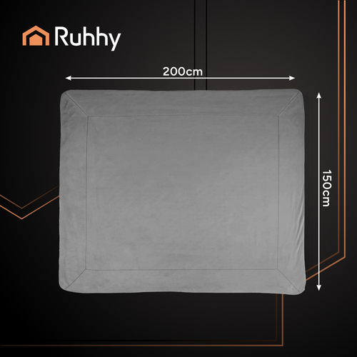 Double-Sided Blanket, Dark Gray, 150x200 cm