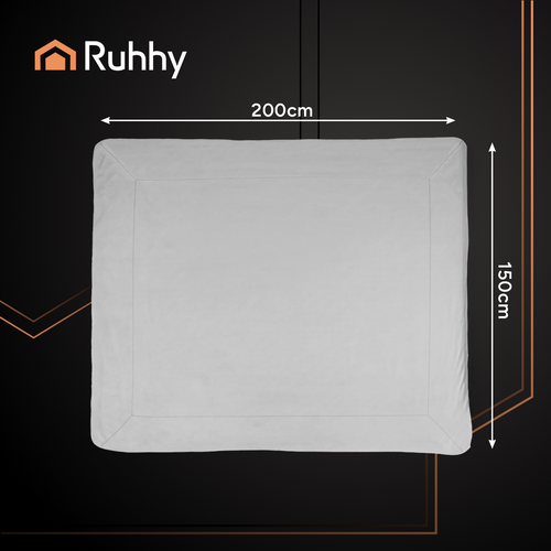 Double-Sided Blanket, Light Gray, 150x200 cm