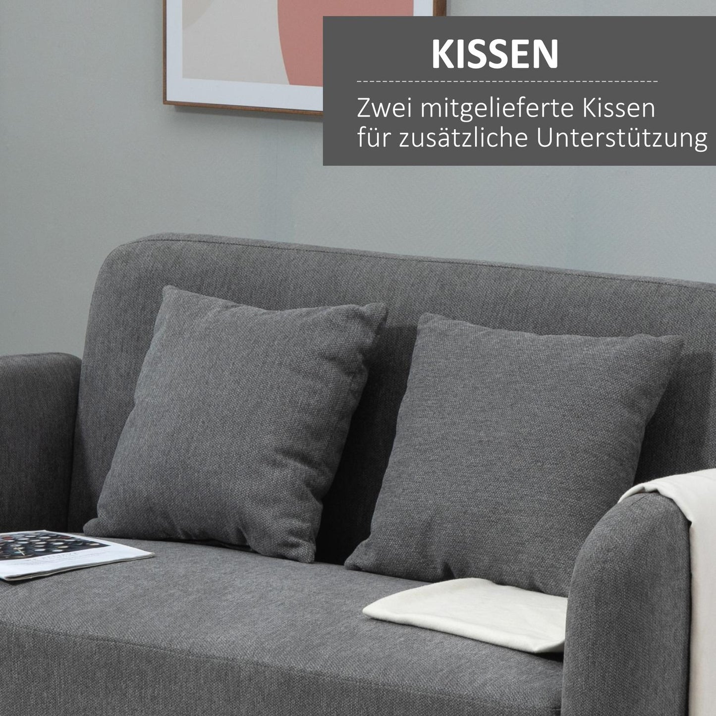 2-seater Loveseat sofa, velvet smooth polyester, adjustable footrest