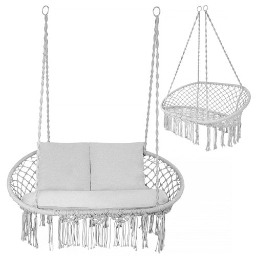 Double Stork's Nest Swing, 300kg Capacity, 3 Cushions