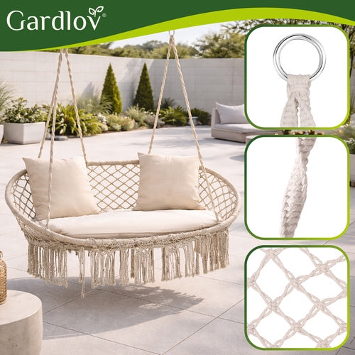 Double Stork's Nest Swing, 300kg Capacity, 3 Pillows