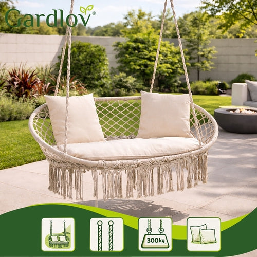 Double Stork's Nest Swing, 300kg Capacity, 3 Pillows