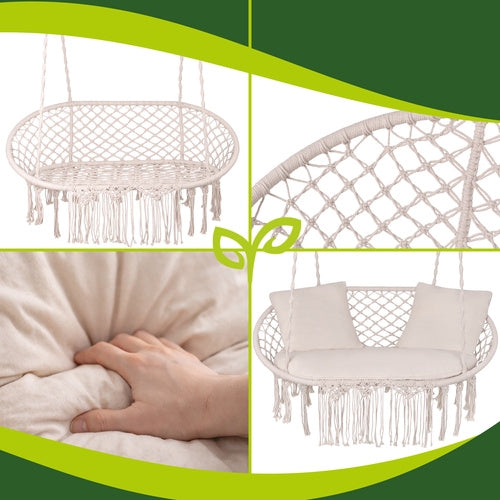 Double Stork's Nest Swing, 300kg Capacity, 3 Pillows