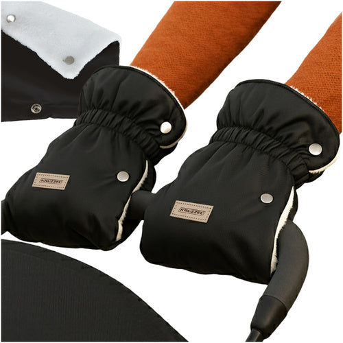 Double Stroller Muffs, Black, Insulated, Set of 2