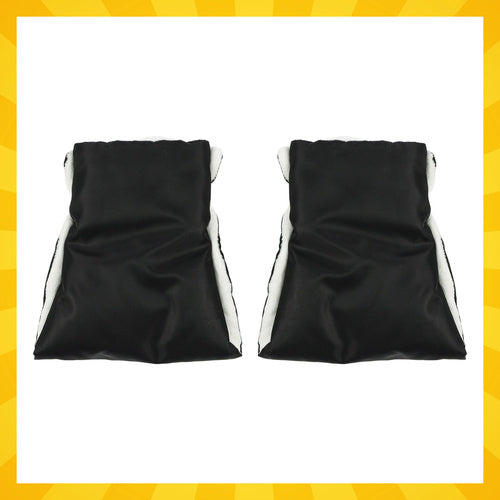 Double Stroller Muffs, Black, Insulated, Set of 2
