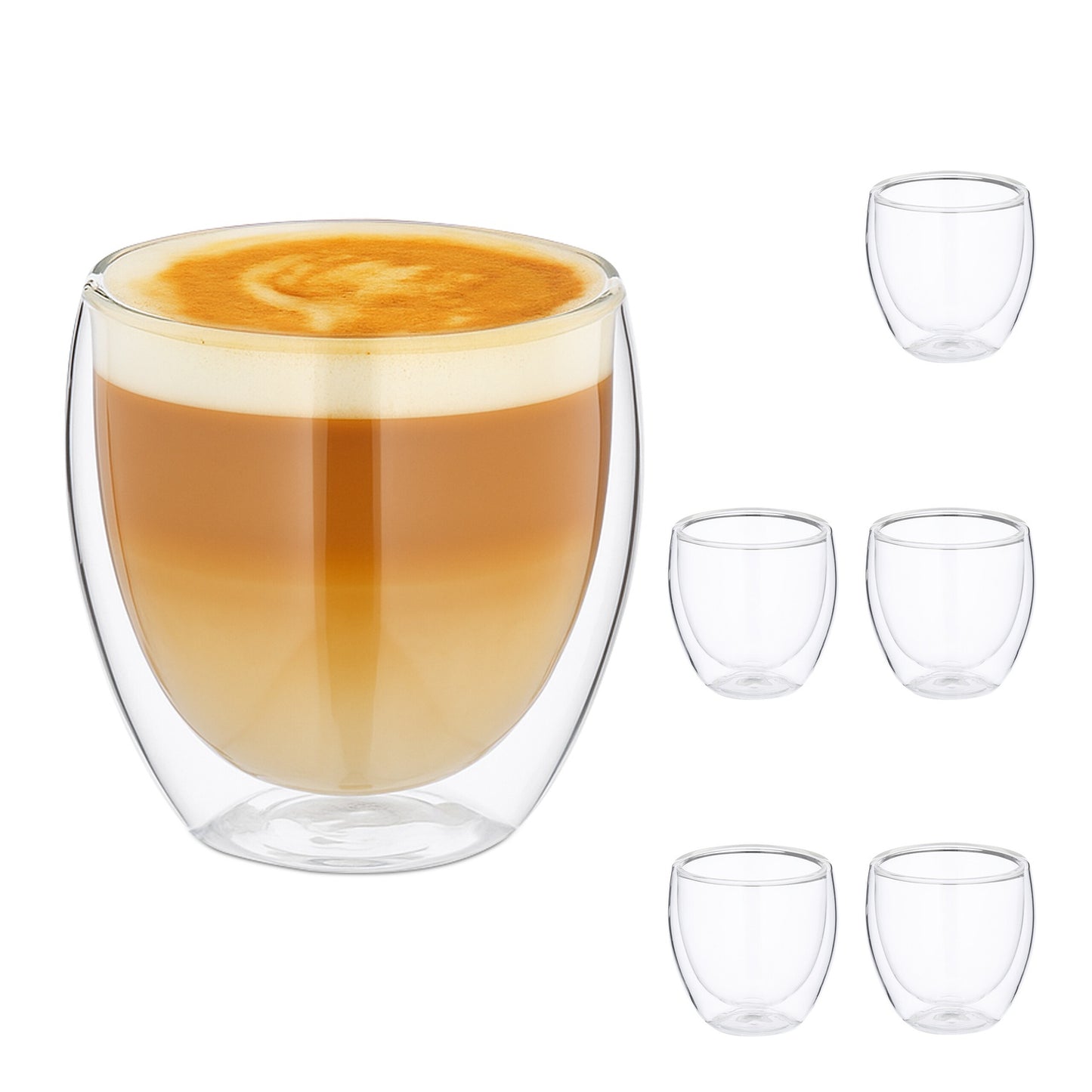 Double-Walled Cappuccino Glasses – Heat Retaining, 2-Pack