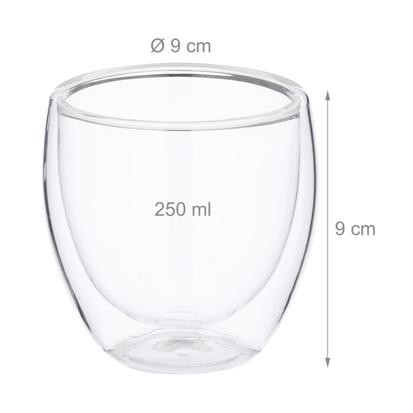 Double-Walled Cappuccino Glasses – Heat Retaining, 2-Pack