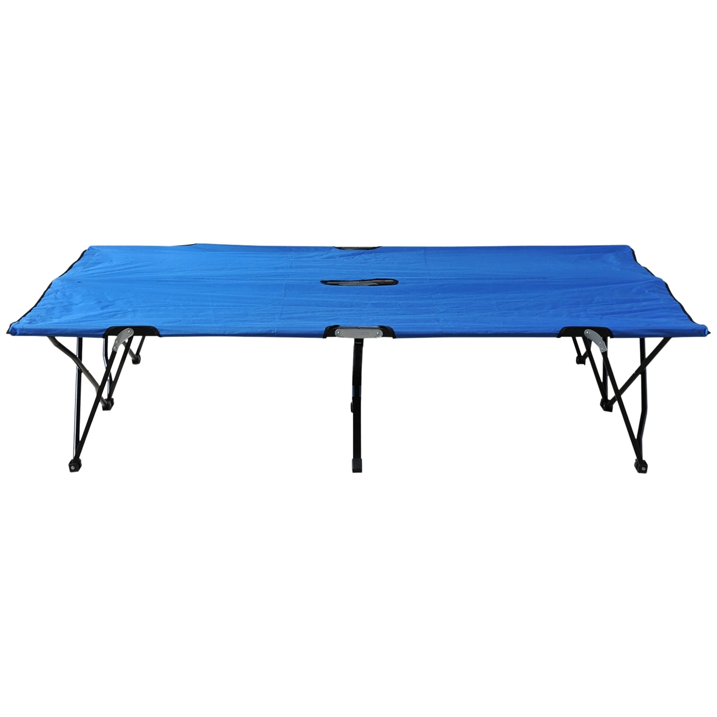 Double camping bed with carry bag, supports 136 kg