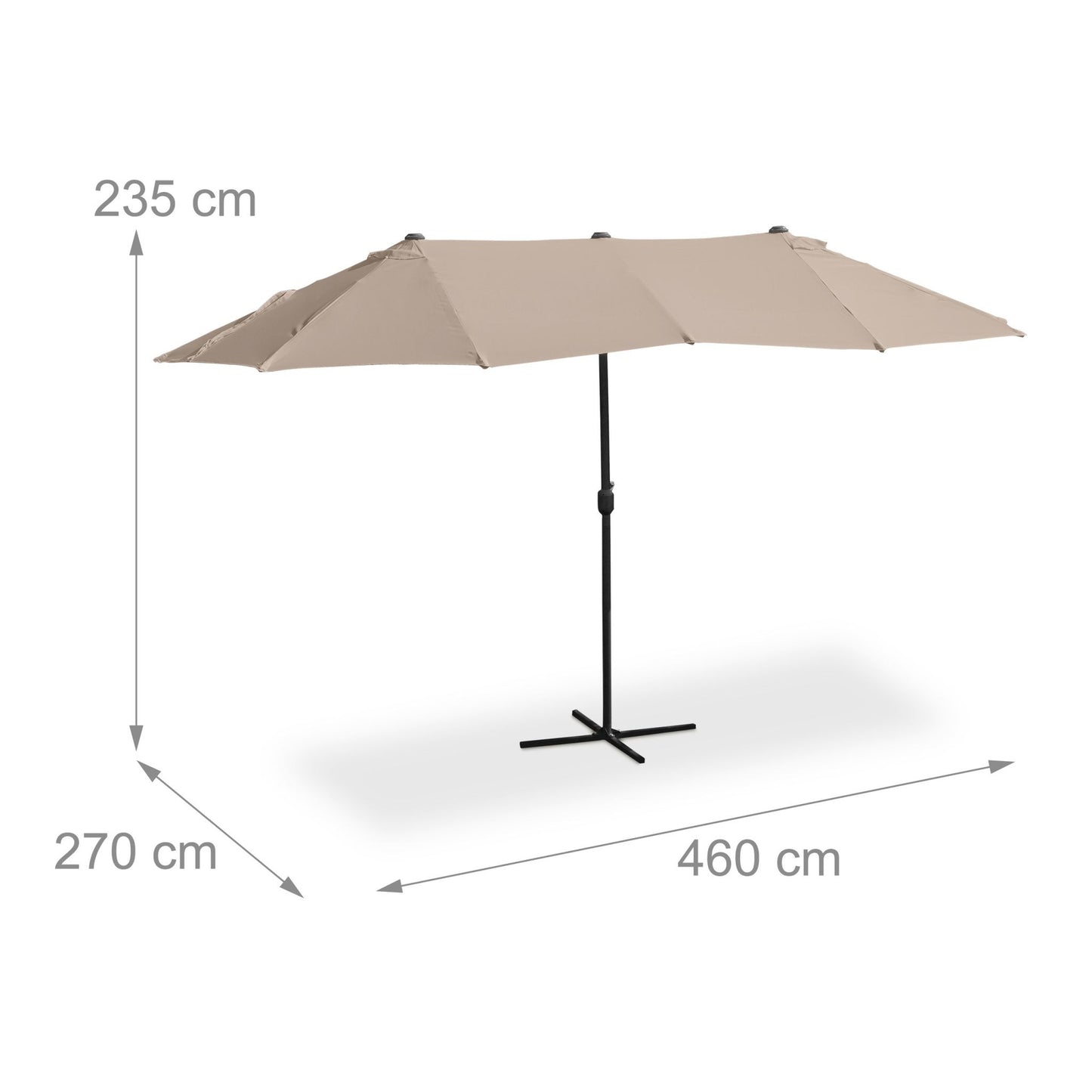 Double parasol 460 x 270 cm