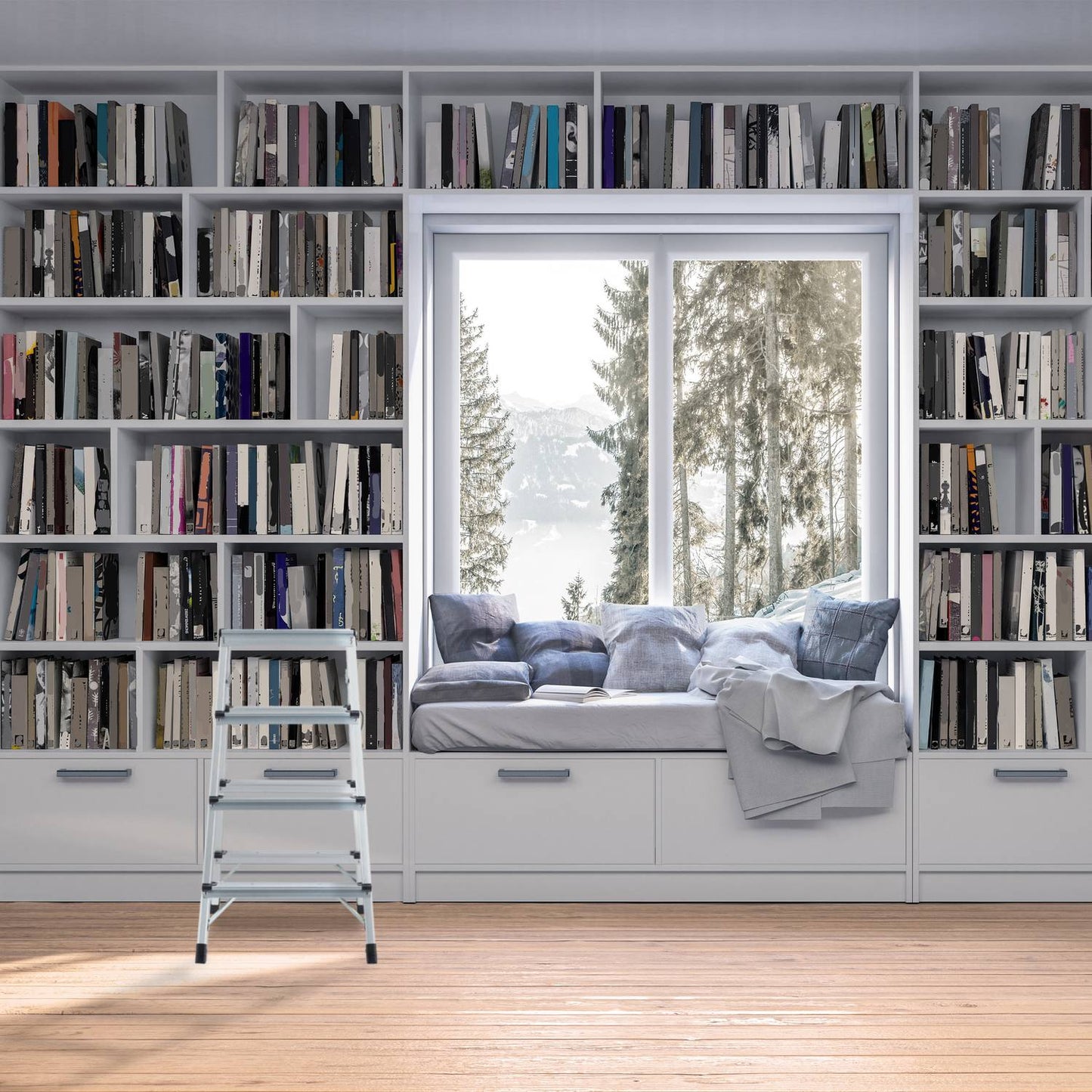 Double-sided stepladder