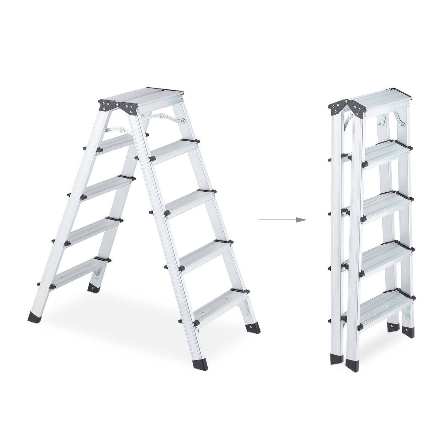 Double-sided stepladder