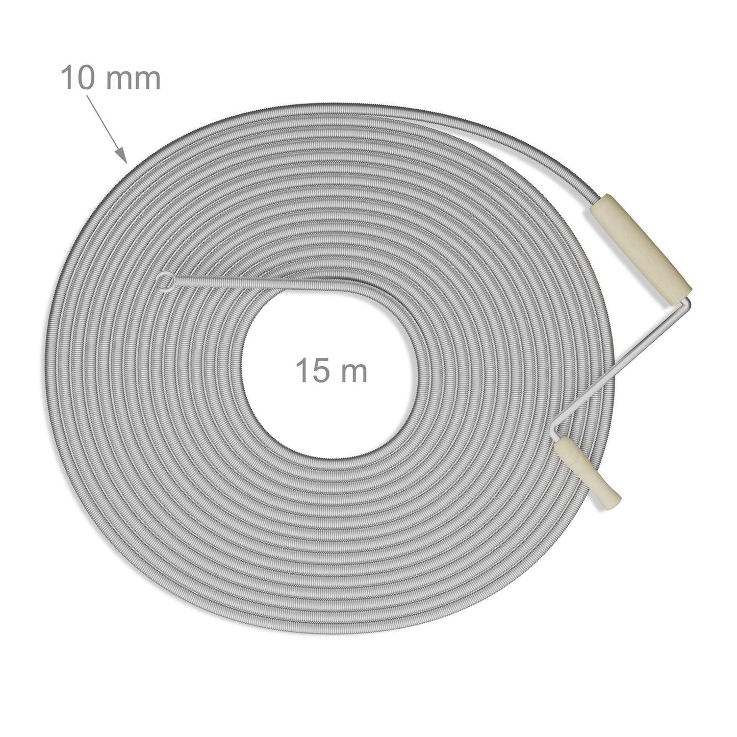Drain Cleaning Spiral with Crank & Claw, Flexible