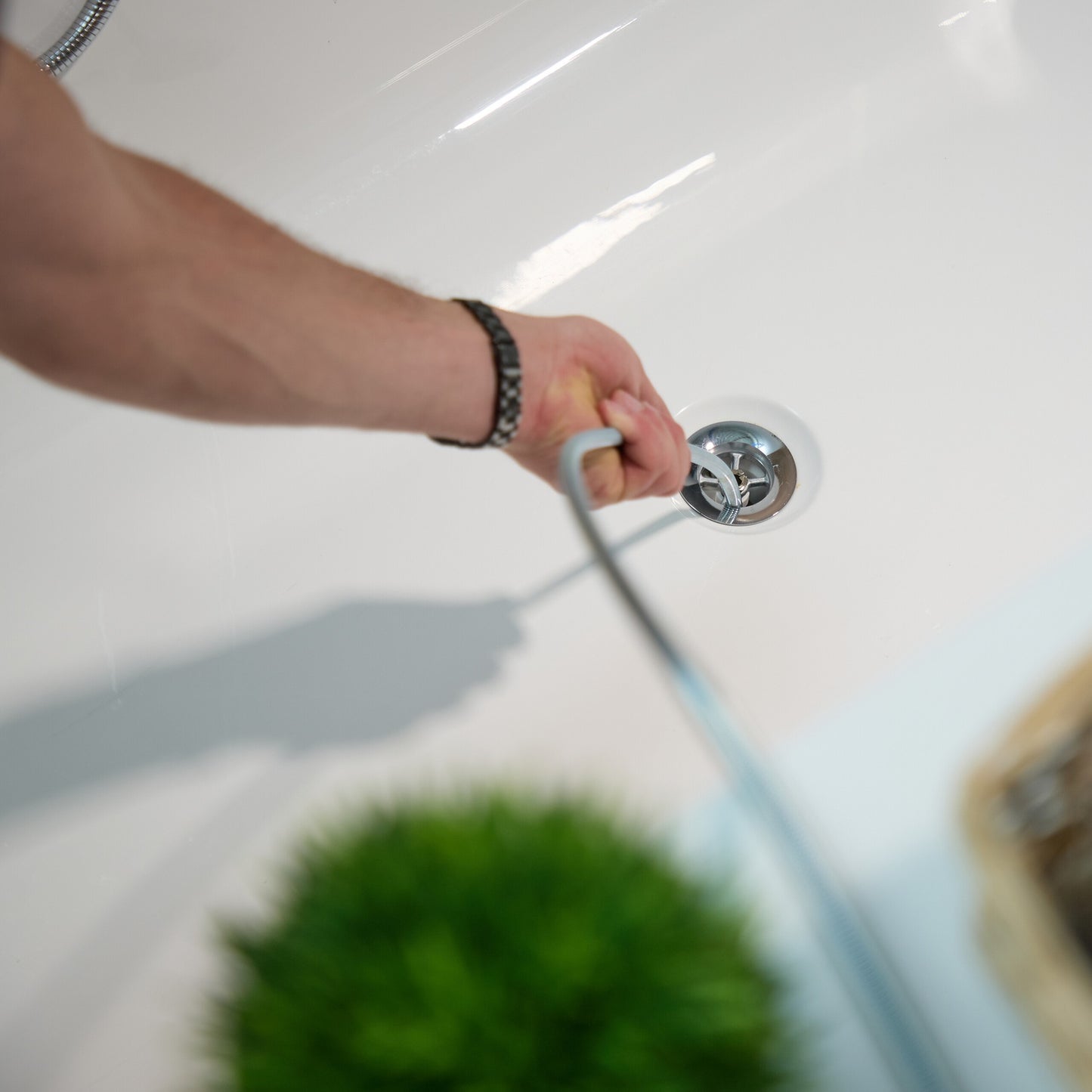Drain Cleaning Spiral with Crank & Claw, Flexible