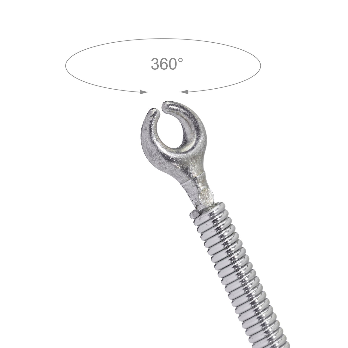 Drain Cleaning Spiral with Crank & Claw, Flexible