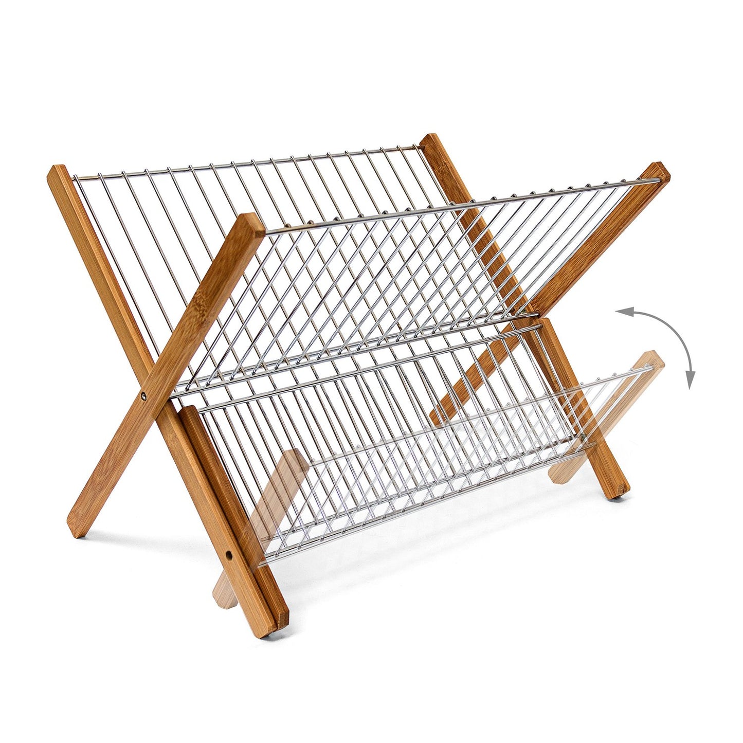 Drain stand CROSS bamboo metal