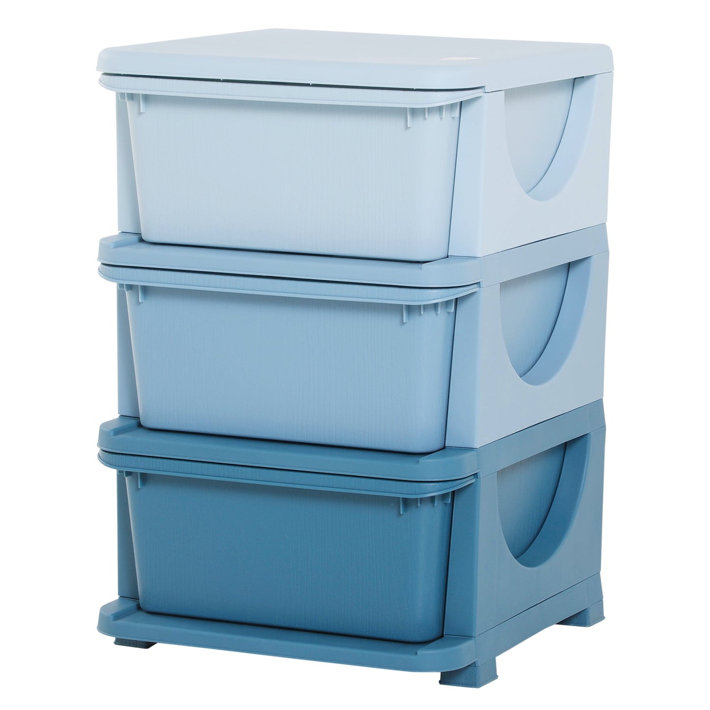 Children's storage cabinet with drawers, blue, 3-6 years, 37x37x56.5 cm