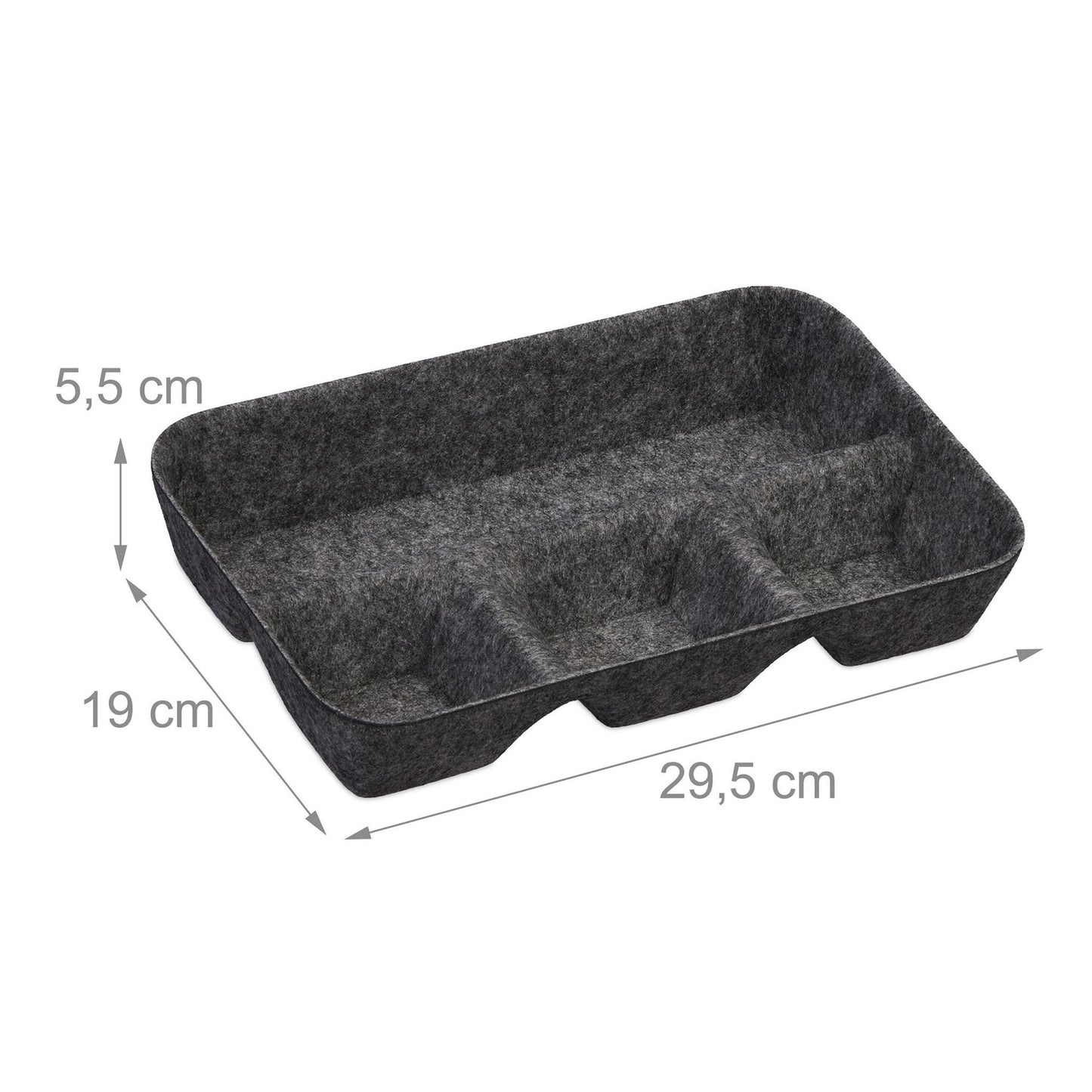 Drawer divider made of felt