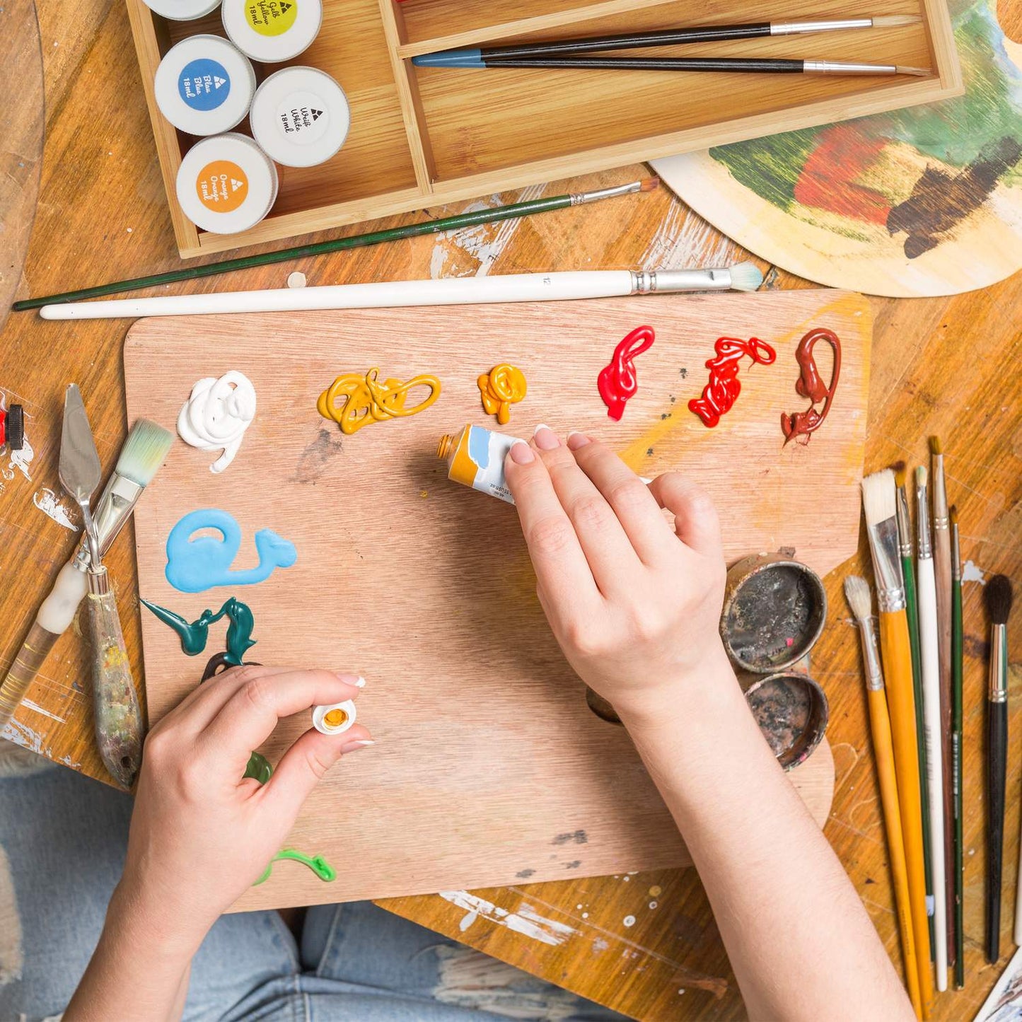 Drawer divider with 4 compartments