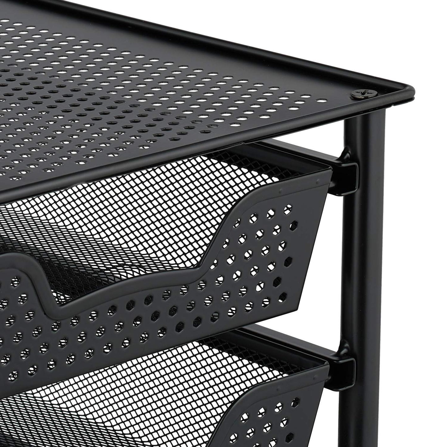 Drawer shelf with 3 pull-out baskets