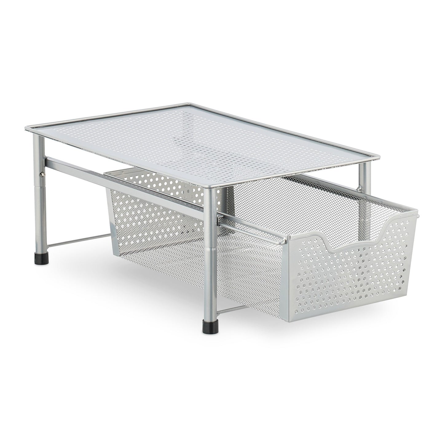 Drawer shelf with pull-out basket